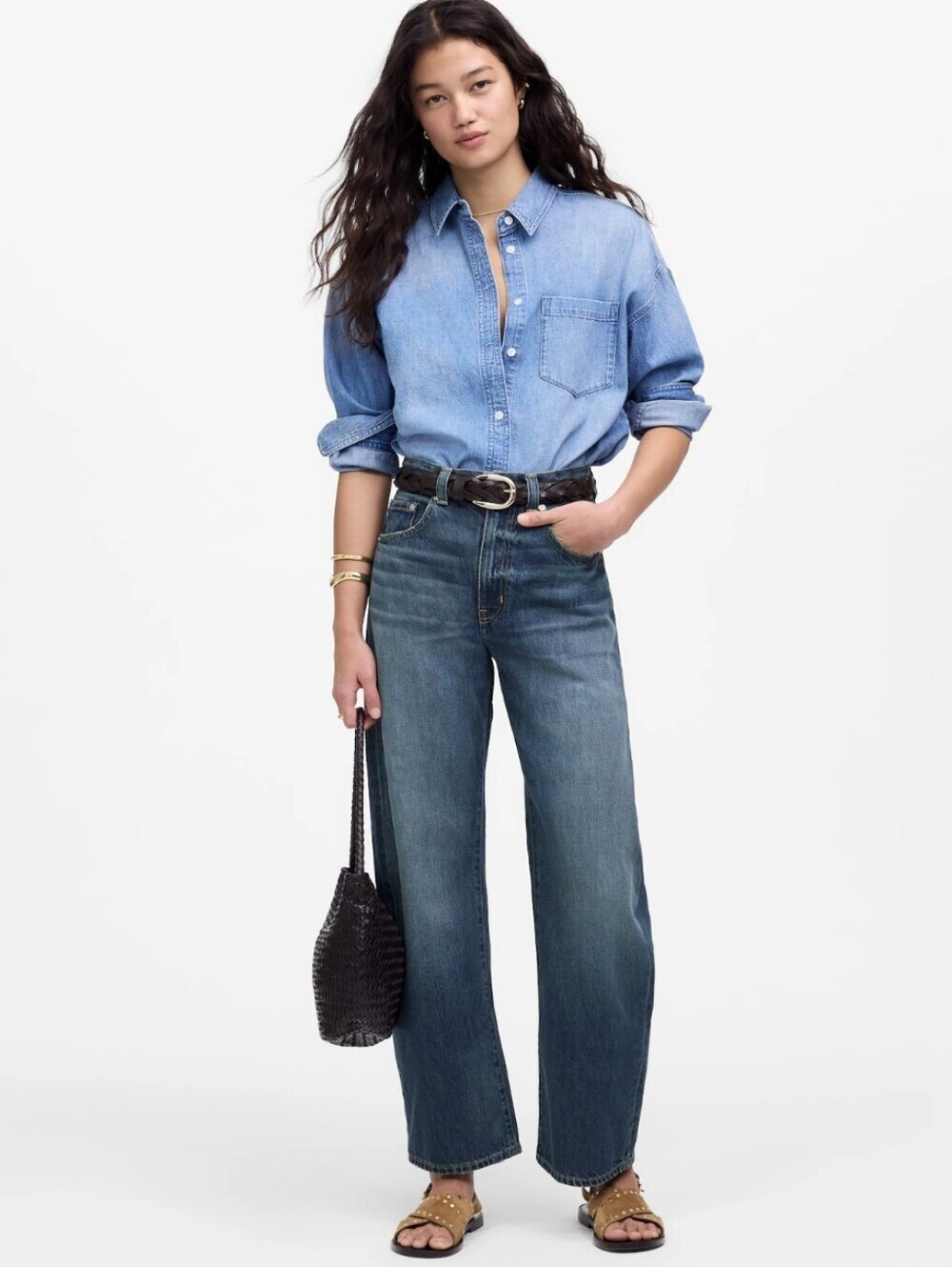 Madewell The Balloon Jean in Boyle Wash Sz.23 High Rise Rigid Denim